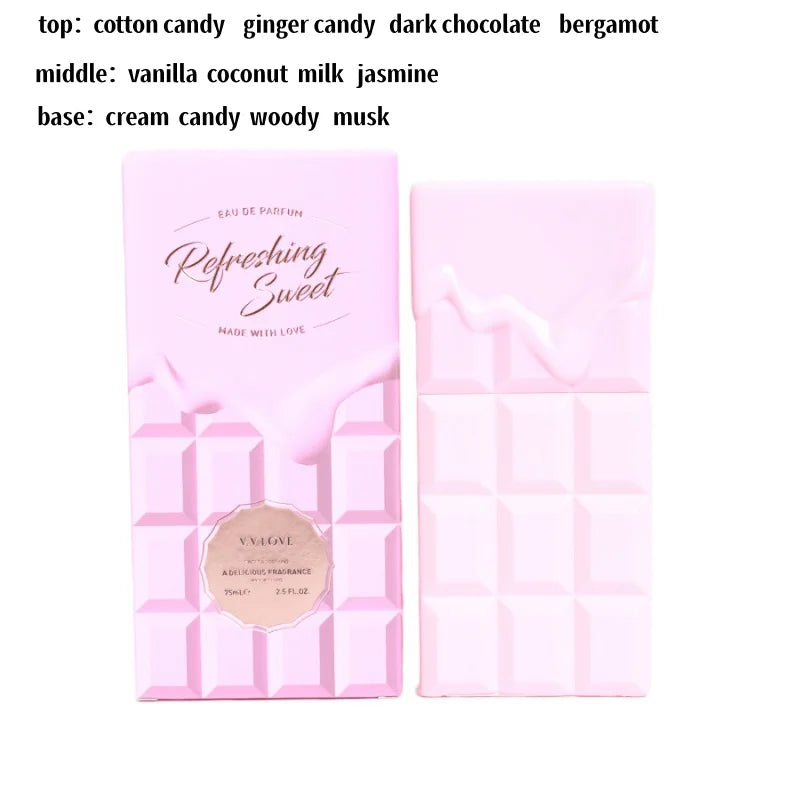 Sweet Chocolate Perfume Gourmet Long-lasting Perfume Vanilla Gourmet Perfume Chocolate Bar Design Fresh Natural Eau De Toilette